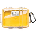 Pelican 1020 Case W/Liner -Wi-Yellow  Clear