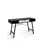 Kansas Work Desk Dark Brown with White Drawer