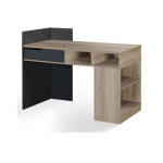 Ohio Computer Study Desk - Sanremo oak & dark grey
