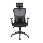 Optima Operators High Back Mesh Chair With Head Rest - Black