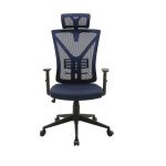 Santana High Back Mesh Chair - Navy Blue