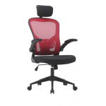 Jackson High Back Mesh Chair-Red & Black