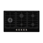 Falco Black Glass Gas Hob 90cm FAL-BGH-90