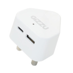 Gizzu Wall Charger Type C 20W|USB SA 3 Prong ‚ White GWCUC20W