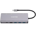 Canyon Hub DS-12 13in1 4k USB-C Dark Grey CNS-TDS12